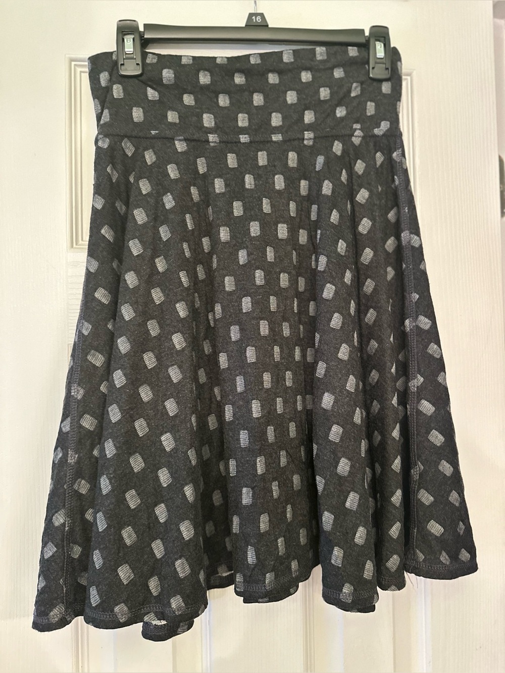 Coin 1804 Black Square-Print Circle Skirt